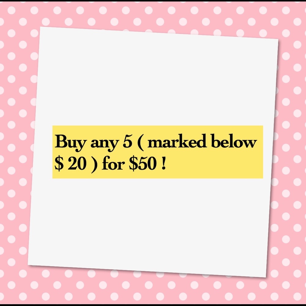 Offer offer any 5 for $50